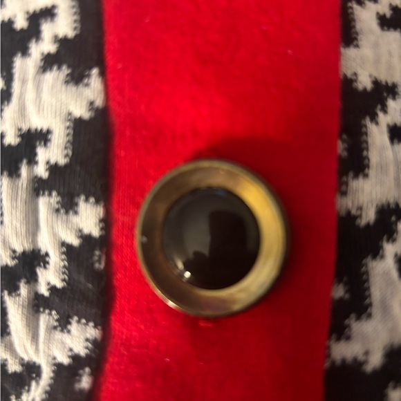 Aron Houndstooths shoulder cardigan with Red Accents - Picture 6 of 6